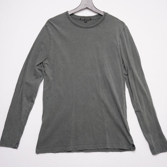 Robert Barakett Long Sleeve T-Shirt Men’s Medium Garment Dyed Gray Made in China