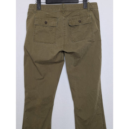 Vintage Gap Green Low Rise Flared Chino Pants Womens 2R