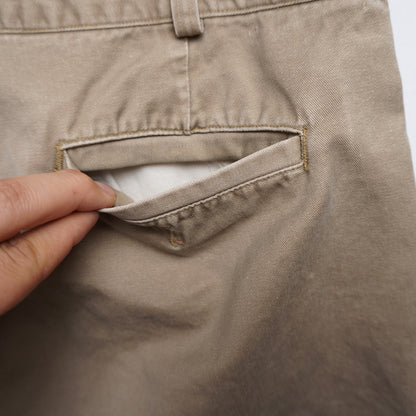 Vintage Banana Republic Khakis Flat Front Relaxed Fit Tapered Size 34