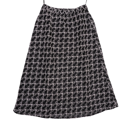 Lisa Says Gah Embroidered Floral Midi Skirt XL/2X Black Elastic Waist Indie