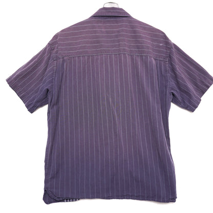 Common Man Striped Short Sleeve Button Up Shirt 100% Cotton M