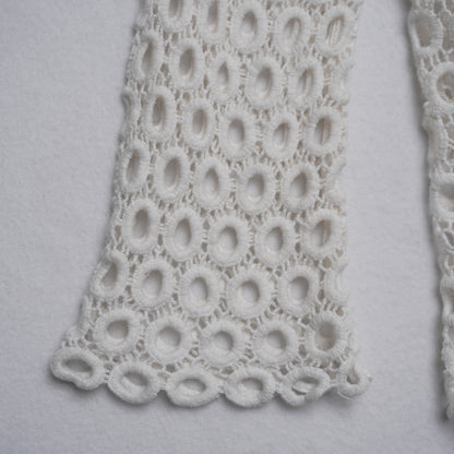 Apparel Love White Crochet Lace Cardigan Women's Medium | 100% Cotton Knit Boho