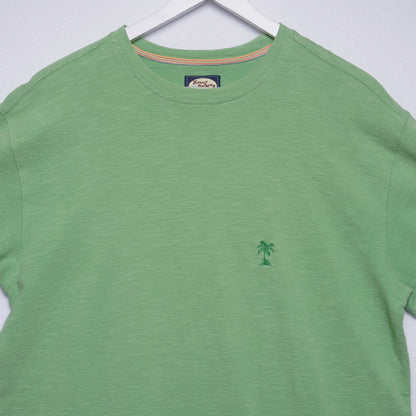 Vintage Tommy Bahama Woven Pullover T-shirt Green Size Small 100% cotton
