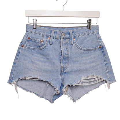 Levi's Premium 501 Cut Off Shorts Women's 26 Distressed 100% Cotton Button Fly