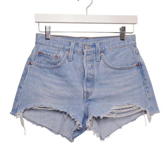 Levi's Premium 501 Cut Off Shorts Women's 26 Distressed 100% Cotton Button Fly