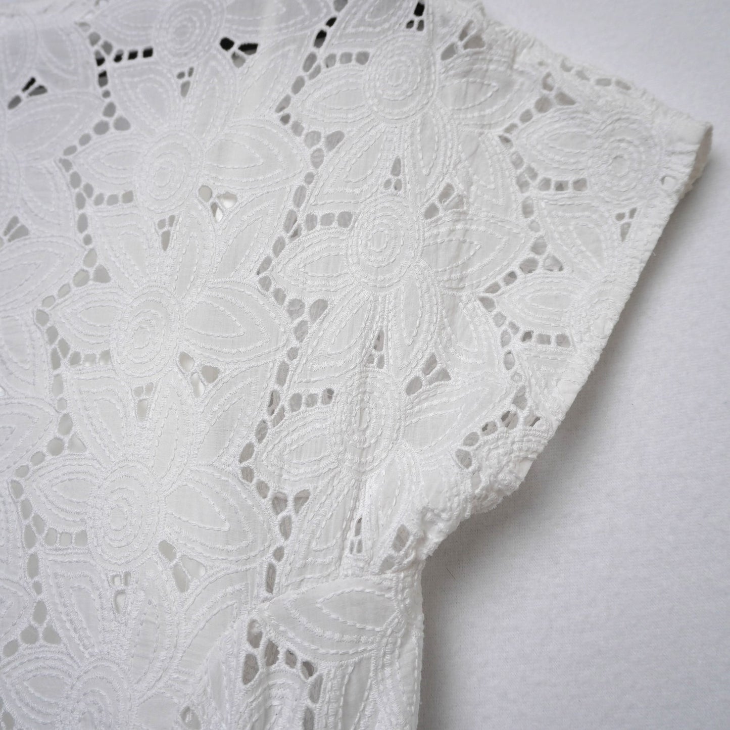 Merlette Ballou Floral 100% Cotton Eyelet Minidress XXS