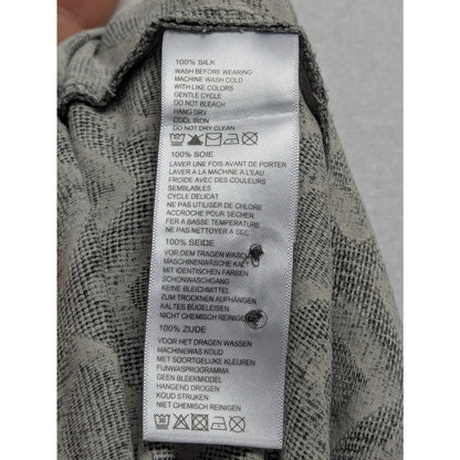 Tommy Bahama 100% Silk Camp Shirt Men’s L – Gray Diamond Pattern Button-Up