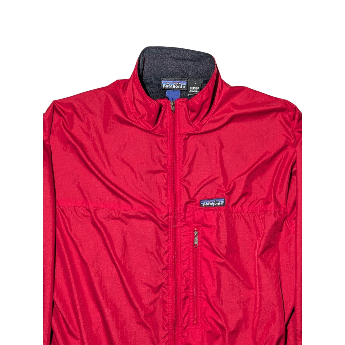 Vintage Patagonia Red Full Zip Windbreaker Fleece Lined Size L