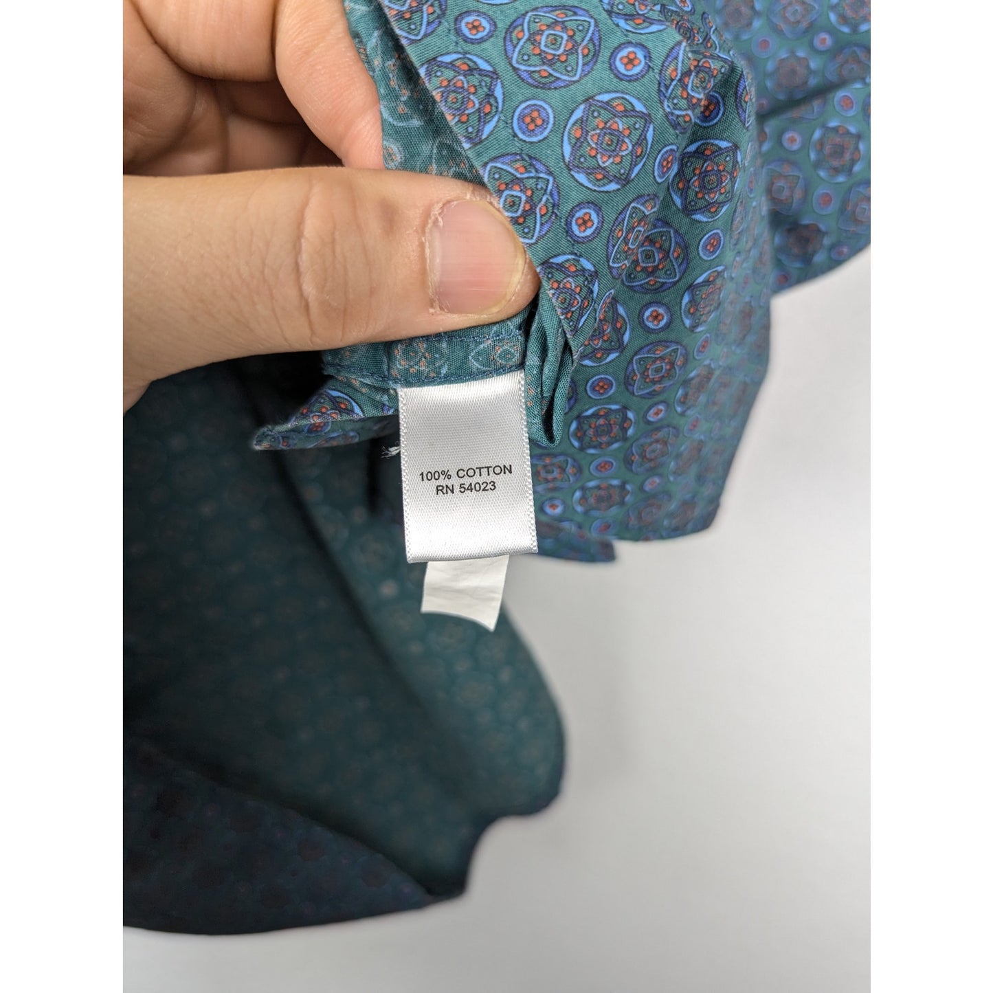 Banana Republic Green Patterned Tailored Slim Fit Shirt Size Small