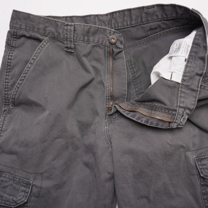 Wrangler Originals Cargo Pants Gray 34x32 Relaxed Fit Cargo Pockets 100% Cotton