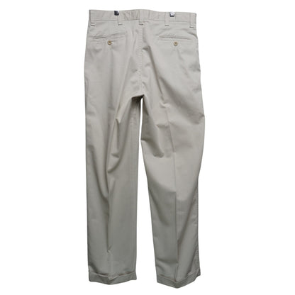 Lee Pleated and Cuffed Stone Color Khakis Size 34x32 100% Cotton