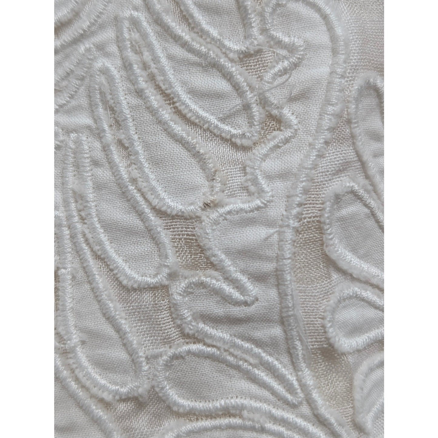 Ulla Johnson Bianca Hand Embroidered Cream Balloon Sleeve Dress 0