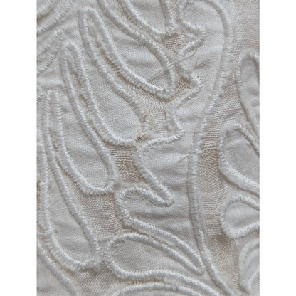 Ulla Johnson Bianca Hand Embroidered Cream Balloon Sleeve Dress 0