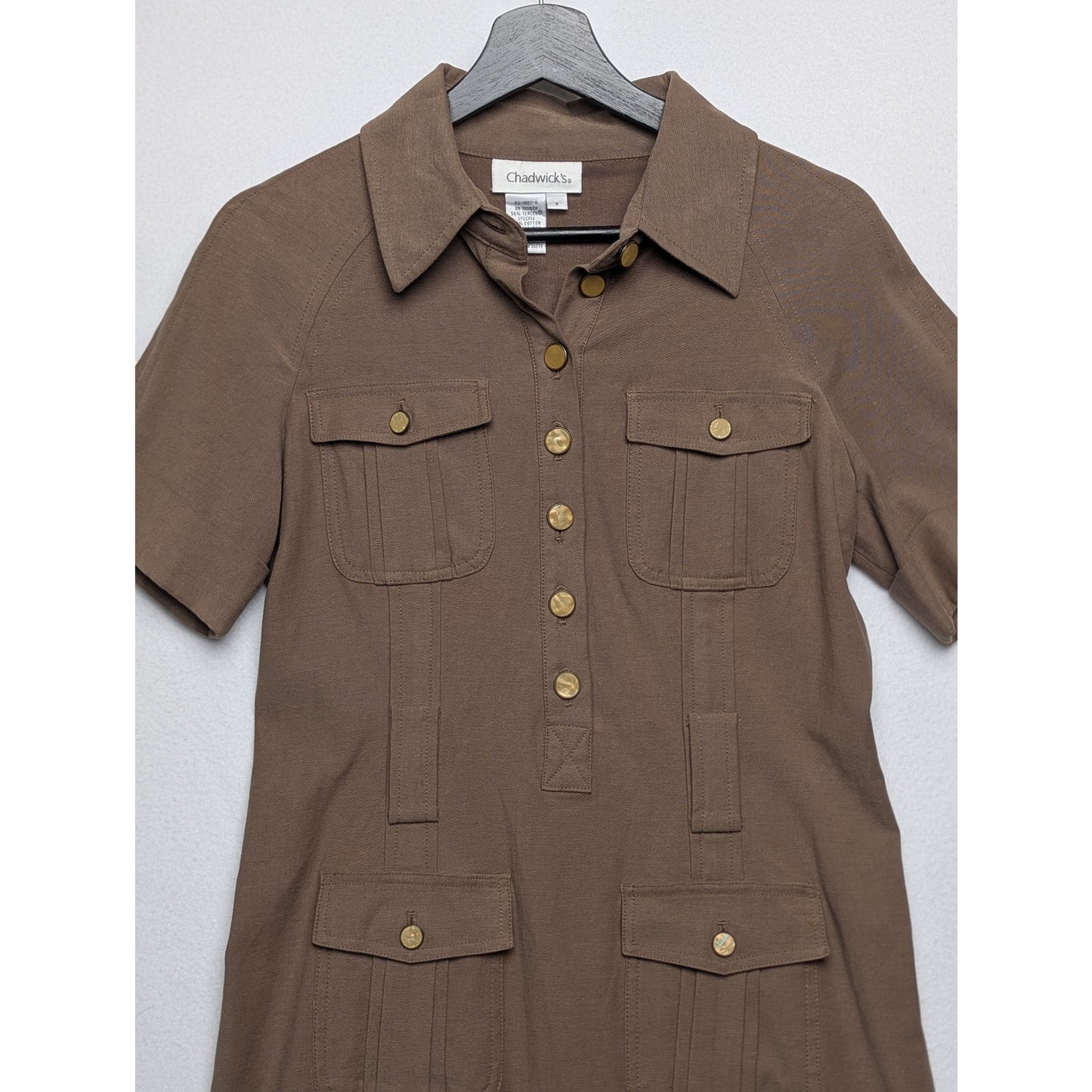 Vintage Women's Chadwick Brown Shirt Dress 8