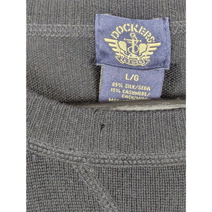 Vintage Dockers Silk Cashmere Blend Sweater Black Size Large