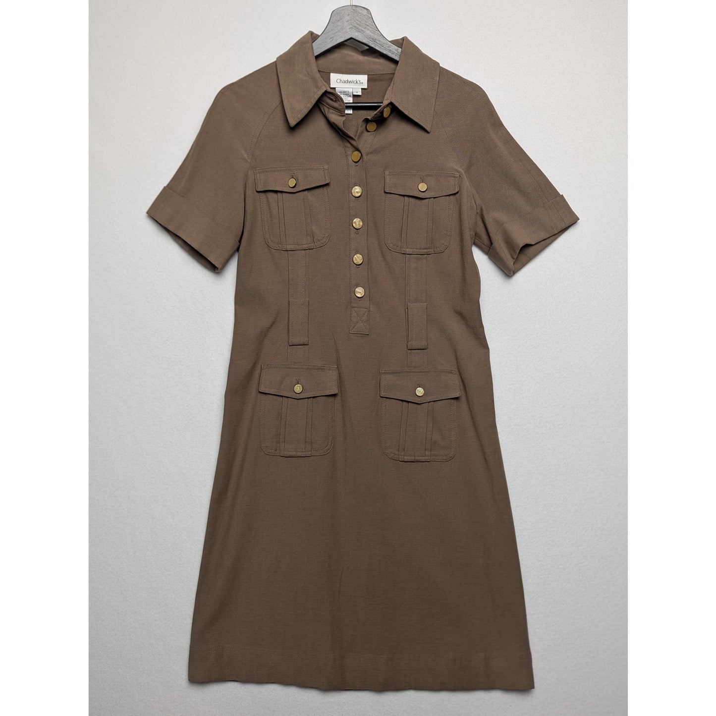 Vintage Women's Chadwick Brown Shirt Dress 8