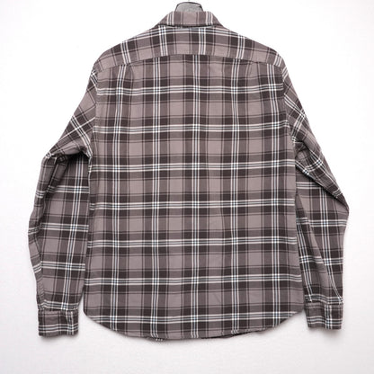 J.Crew Flannel Shirt Mens M Gray Blue Plaid Long Sleeve Cotton Casual