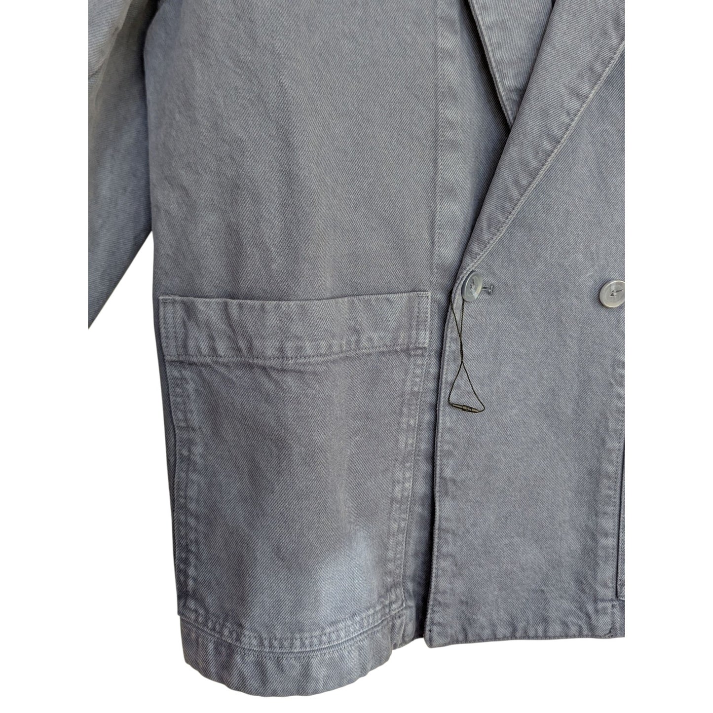 ZARA NWOT Men's Blue Cotton Sport Coat Boxy Shape Slouch Fit Size Medium
