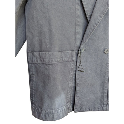 ZARA NWOT Men's Blue Cotton Sport Coat Boxy Shape Slouch Fit Size Medium