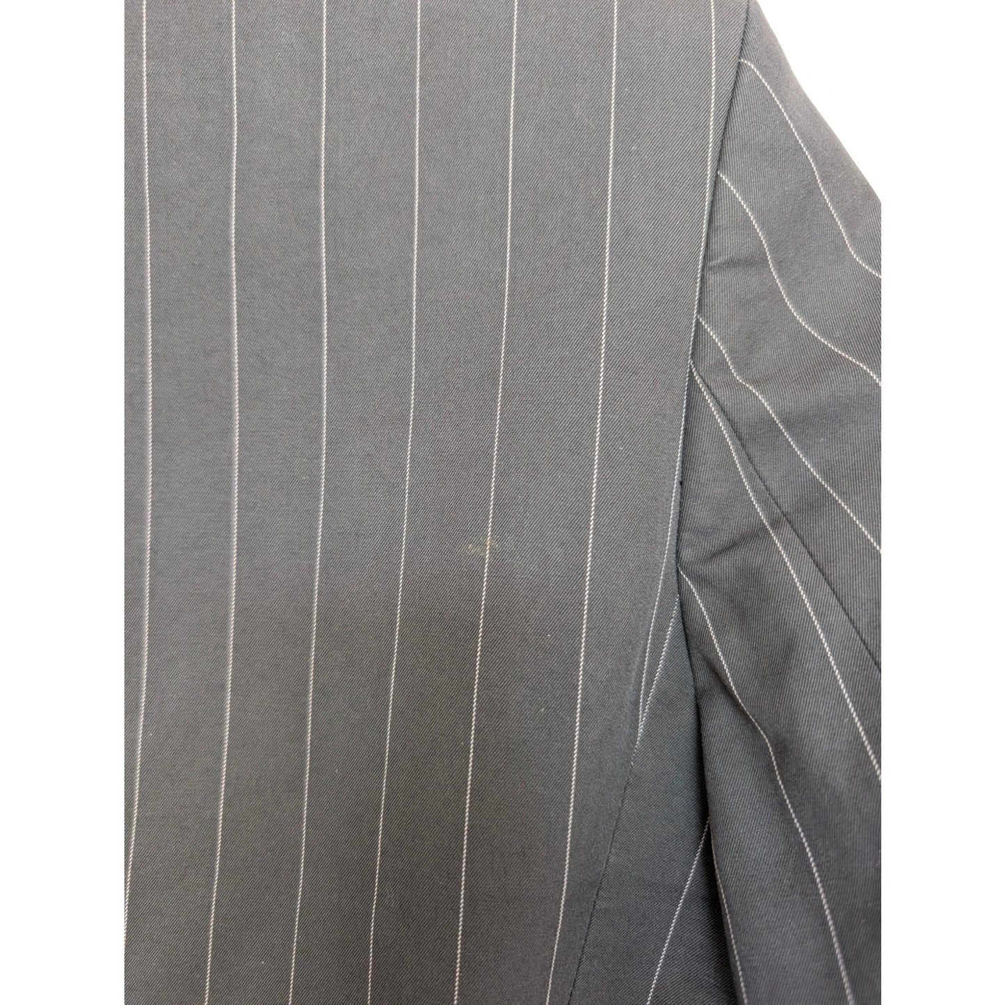 John Galliano SS2006 Pinstripe Newspaper Print Classic Scarf Cotton Blazer EU48