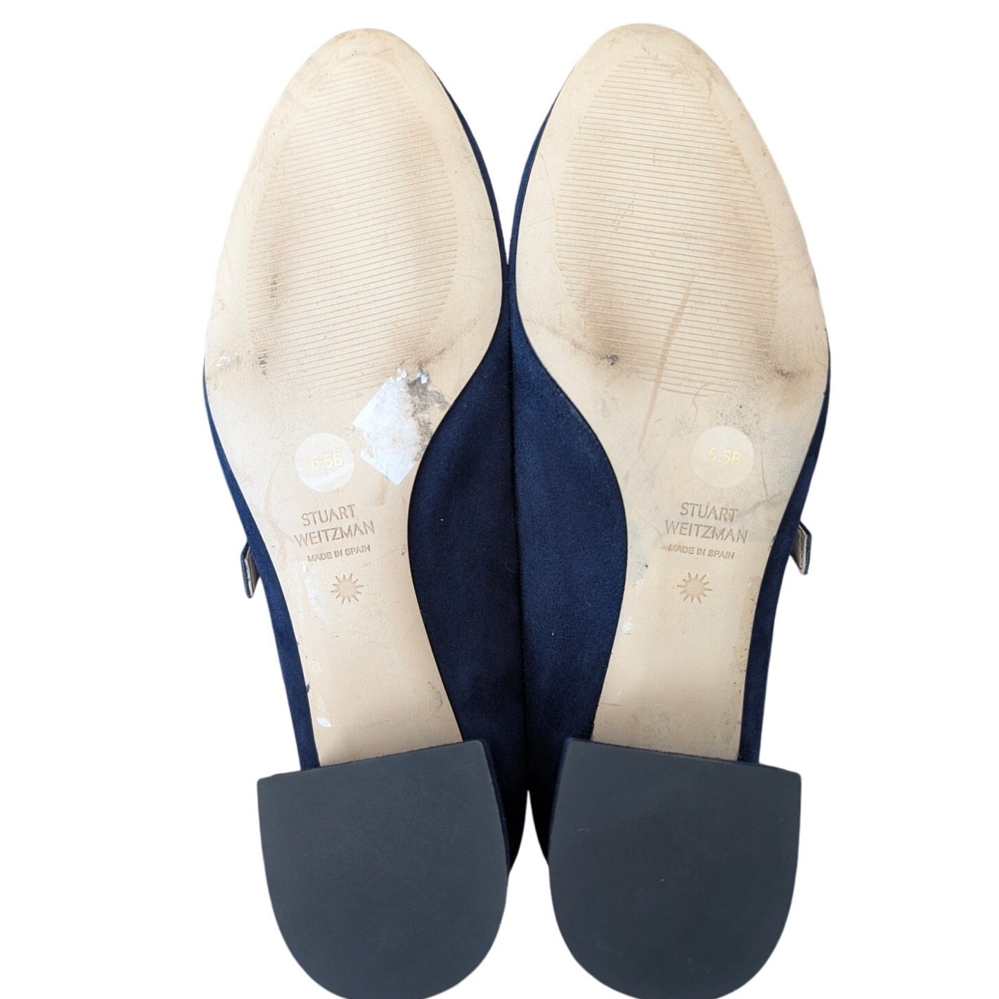 Stuart Weitzman Gabby 45 Maryjane Pumps 6.5 Navy Suede