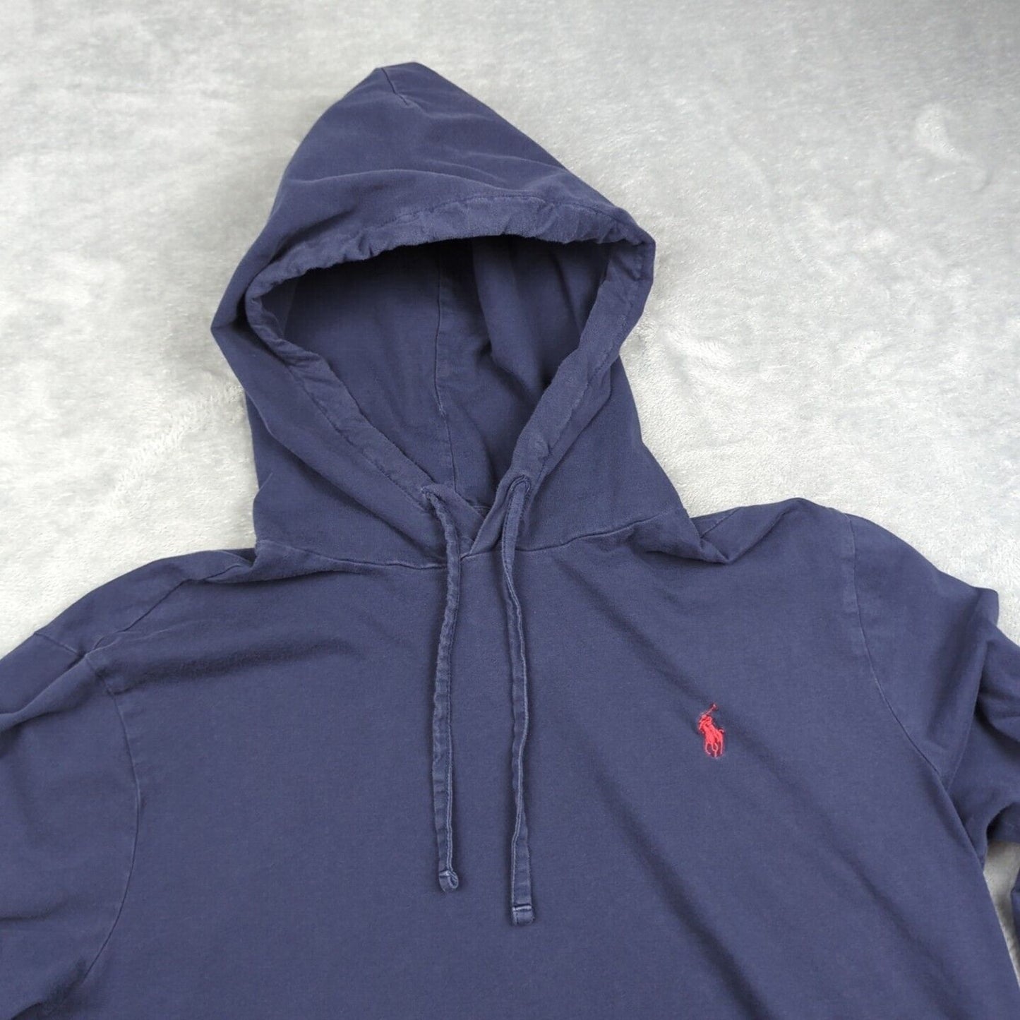 Men's Polo Ralph Lauren Hooded Long Sleeve Shirt Large Blue Lightweight Hoodie