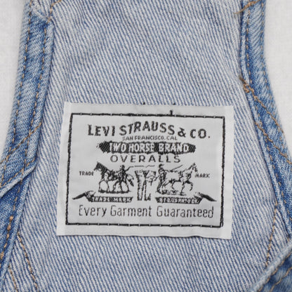 Levi's Denim Short Button Bib Overalls Women's S  16" Waist 34" Length