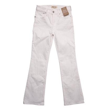 Madewell Midrise Kick-Out White Denim Perfect Summer Jeans NWT 25