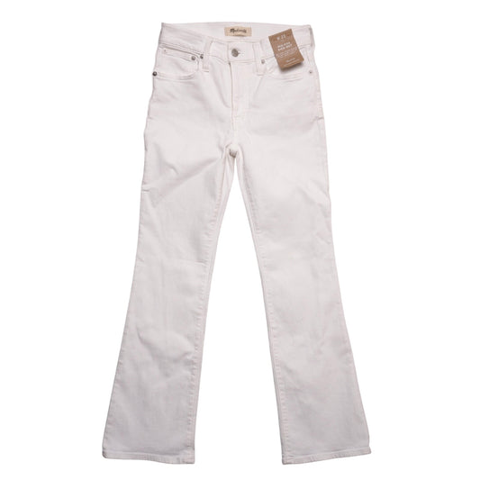 Madewell Midrise Kick-Out White Denim Perfect Summer Jeans NWT 25
