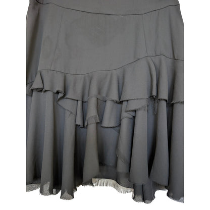 Diesel Black Ruffle Fray Hem Skirt Size 27
