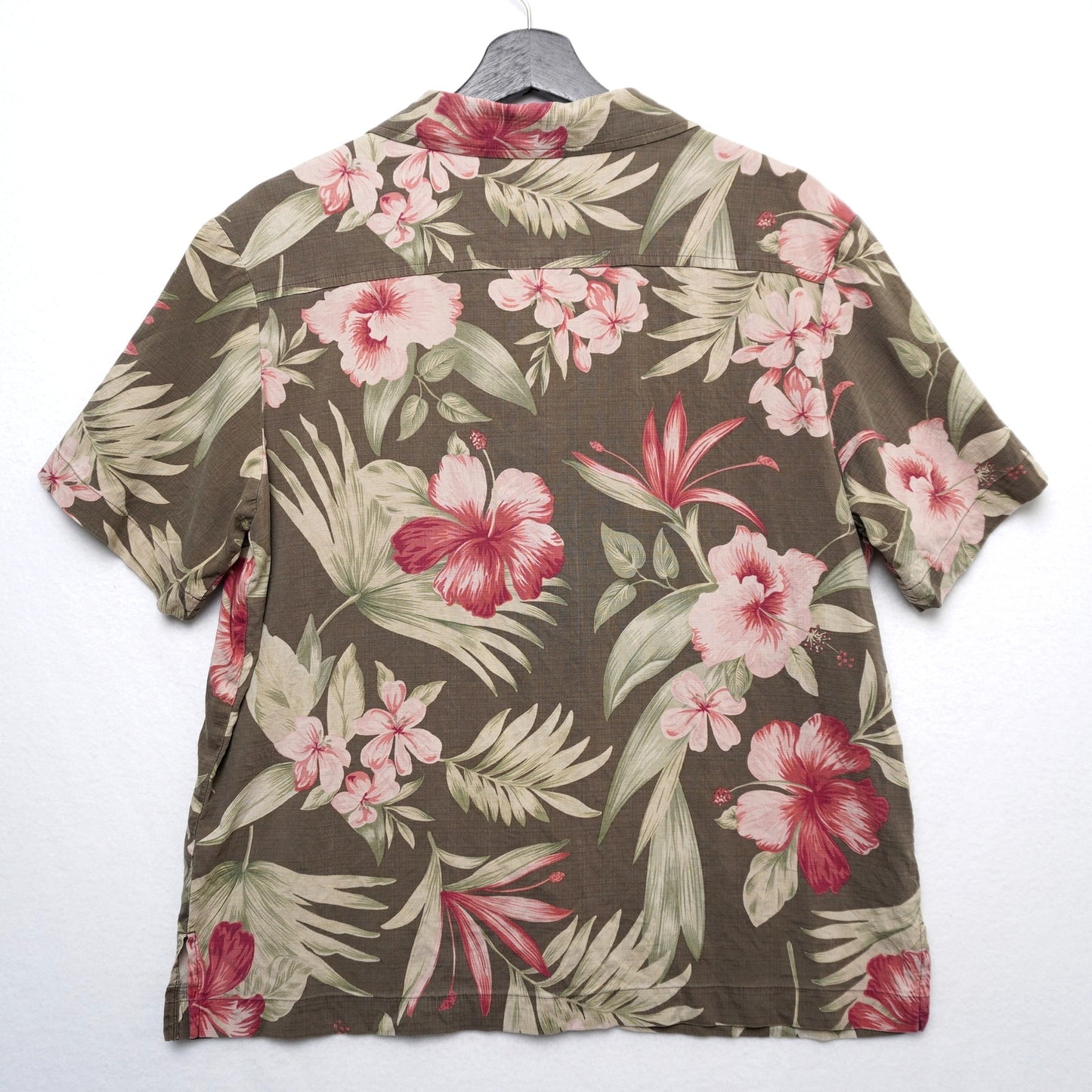 Vintage Tommy Bahama Silk Blend Hawaiin Pink Flower Shirt M