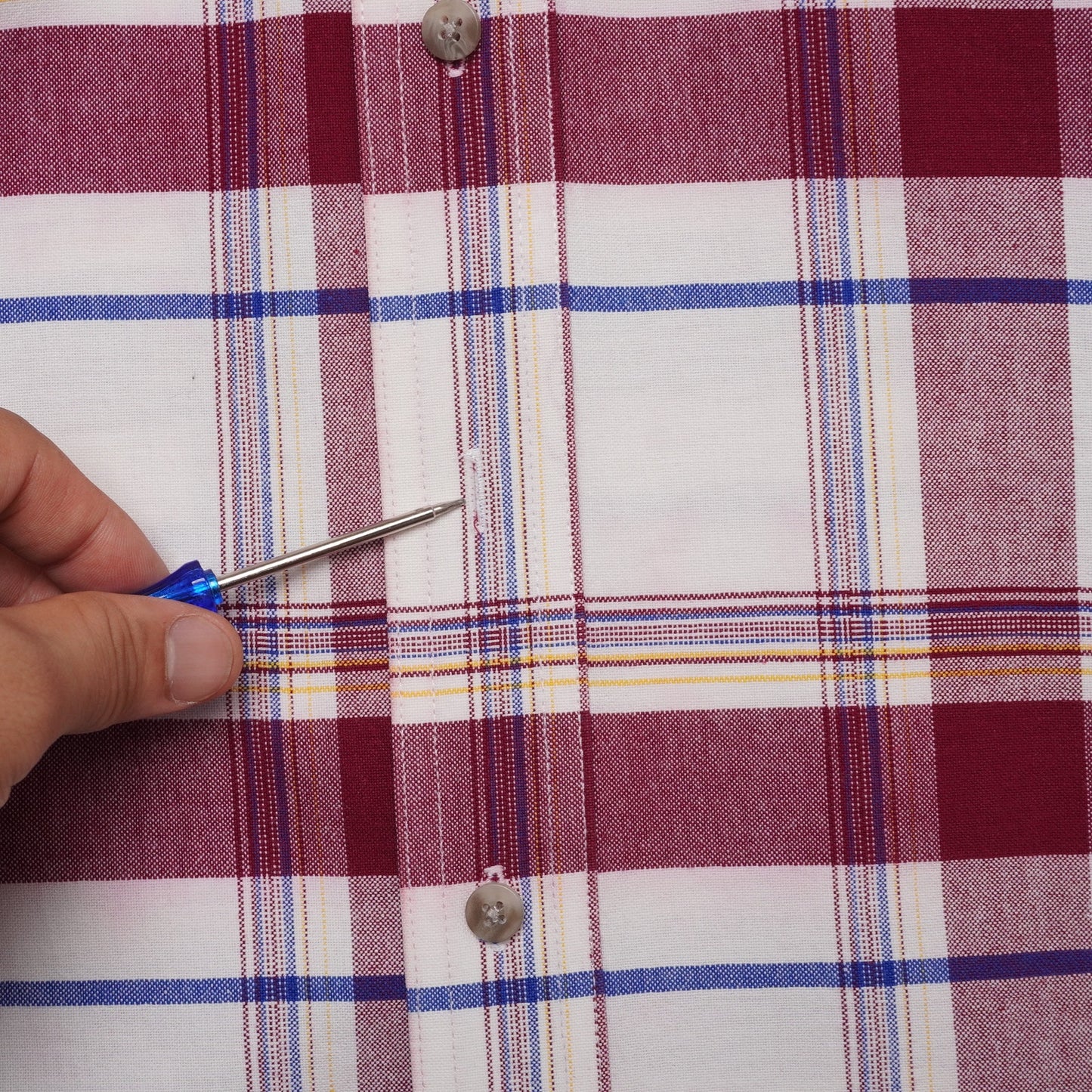 Vintage Wrangler Red and Blue Plaid Short Sleeve Western Shirt XL