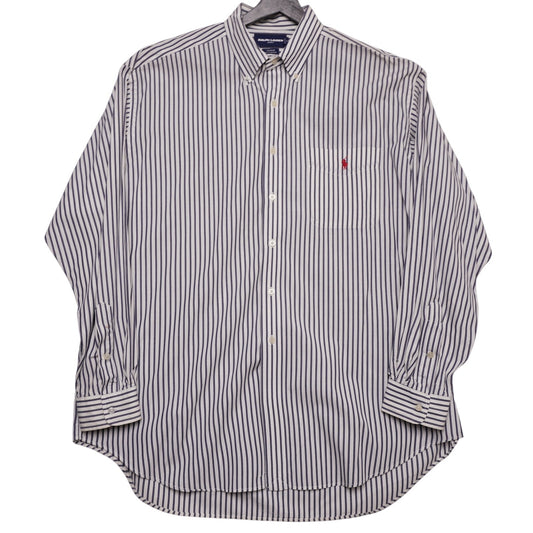 Ralph Lauren Golf Tilden Shirt XL Striped Made in USA 100% Cotton