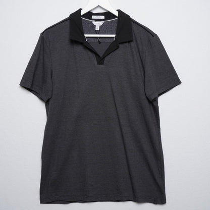 NWOT Calvin Klein Gray Liquid Cotton Slim Fit Polo L