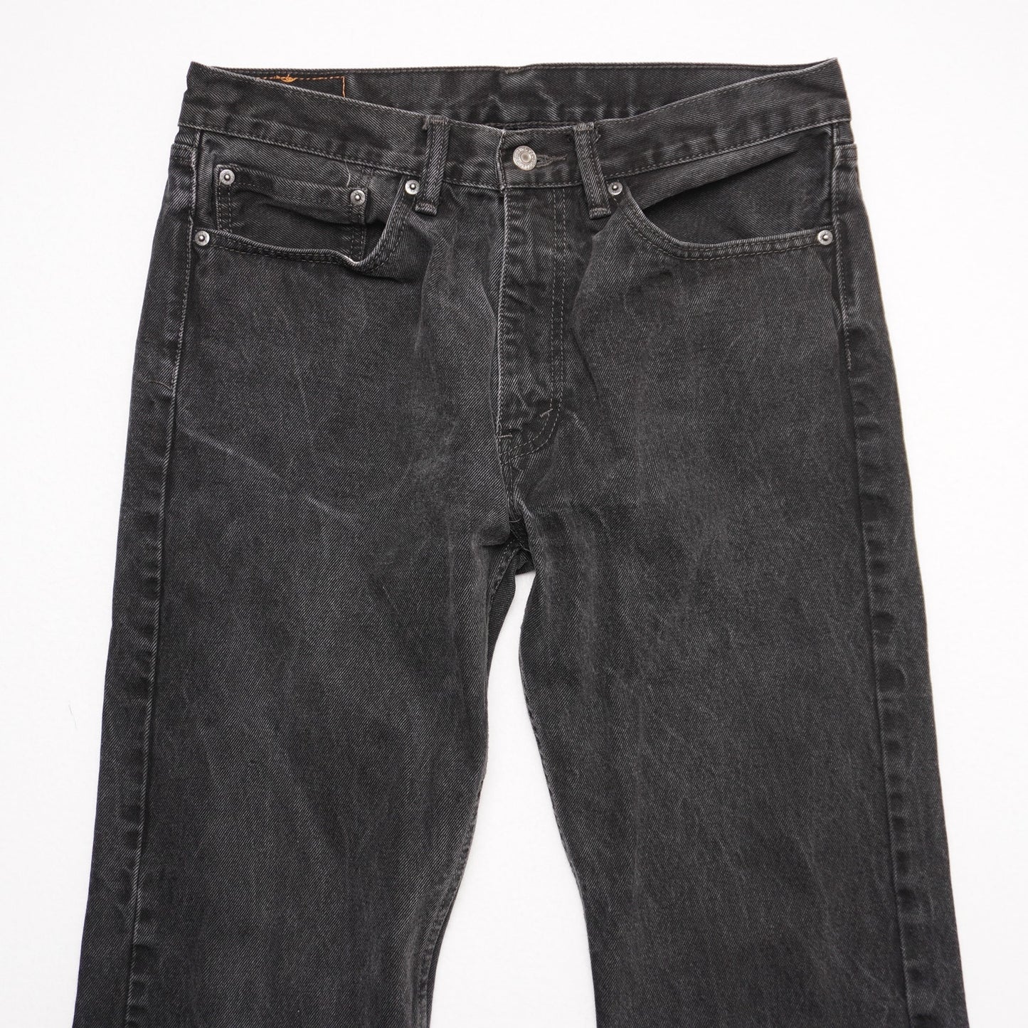 Levi's 505 Black Jeans Men's W34 L34 Straight Fit Made in Indonesia