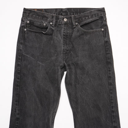 Levi's 505 Black Jeans Men's W34 L34 Straight Fit Made in Indonesia