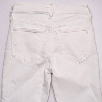 Madewell Midrise Kick-Out White Denim Perfect Summer Jeans NWT 25
