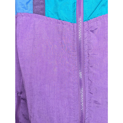 Vintage Columbia Women's Blue/Purple/Green Zip-Up Windbreaker Size L