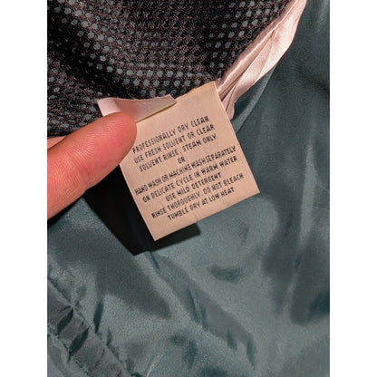 Vintage Eddie Bauer Lined Goose Down Puffer Vest Navy Blue Size Large