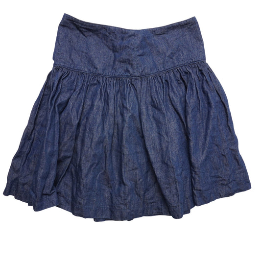 GAP Denim Mini Skirt Size 4 High Waist A-Line 15.5" Waist 20" Length