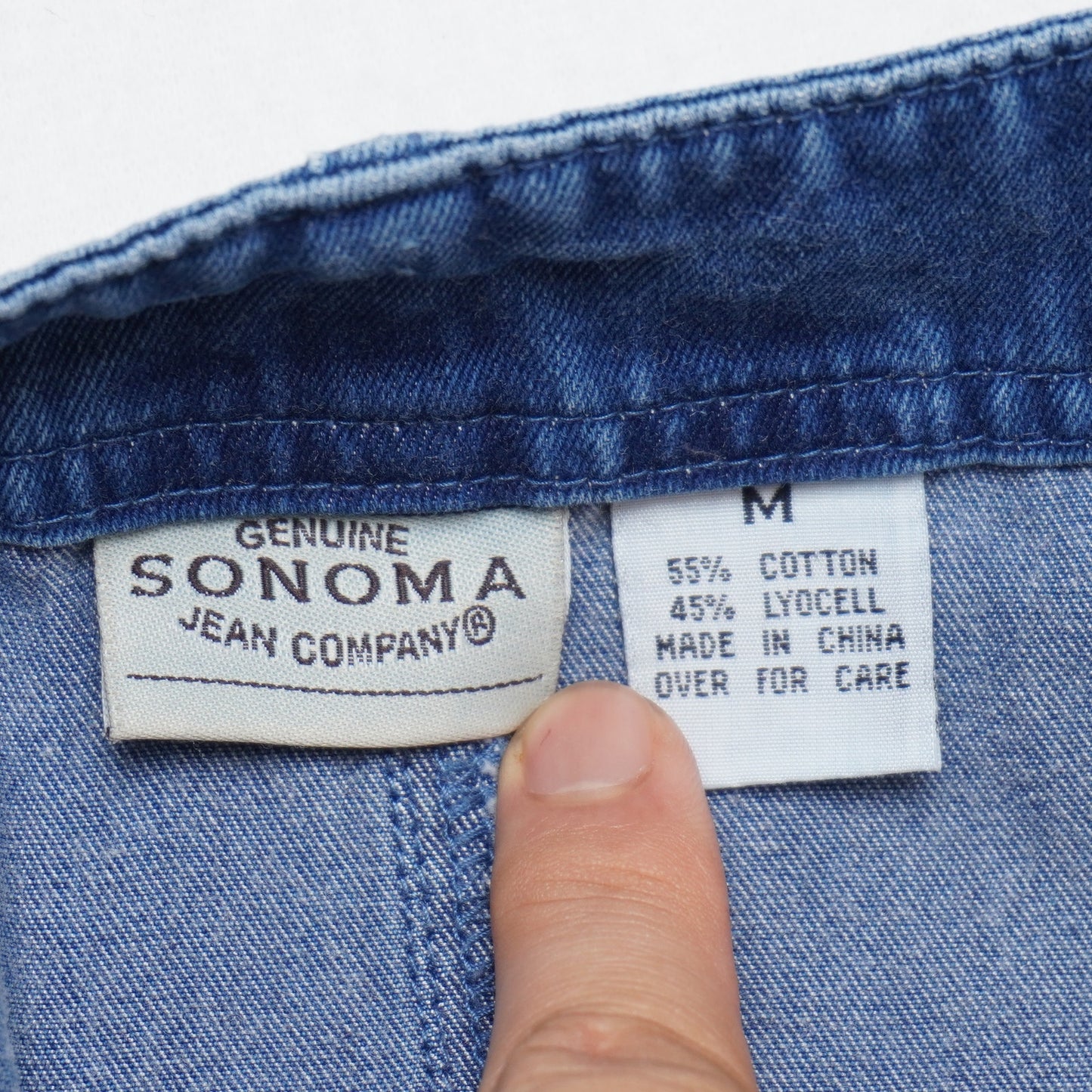 Sonoma Jean Company Denim Overall Dress Women's Medium Adjustable Straps Pockets