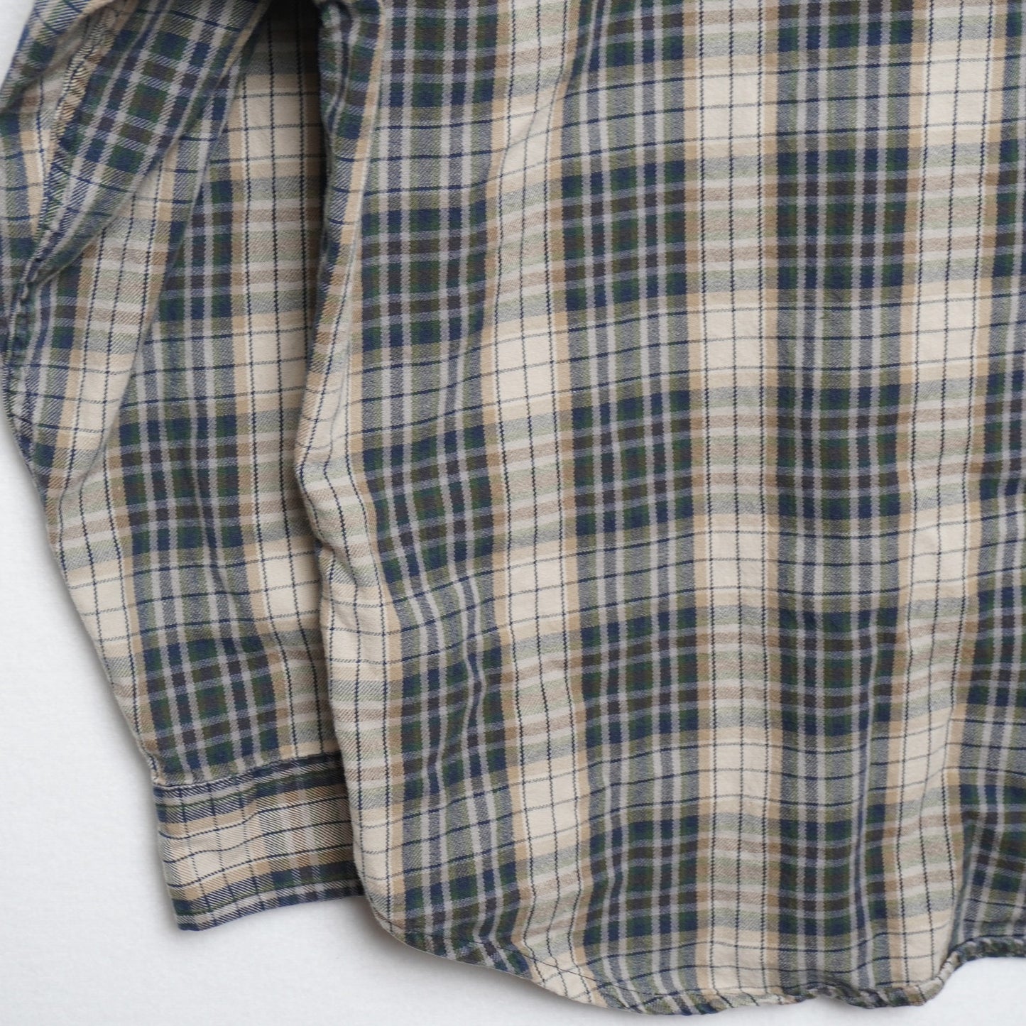 Vintage Dockers Green/Cream Flannel Shirt 100% Cotton Size L