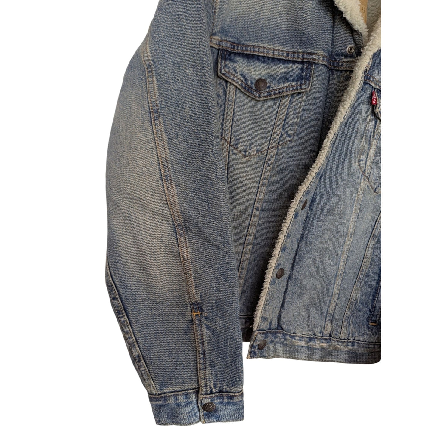 Levi's Sherpa Lined Denim Trucker Jacket Size Medium NWT