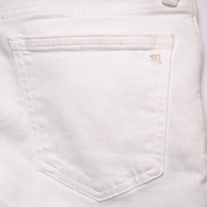 Madewell Midrise Kick-Out White Denim Perfect Summer Jeans NWT 25