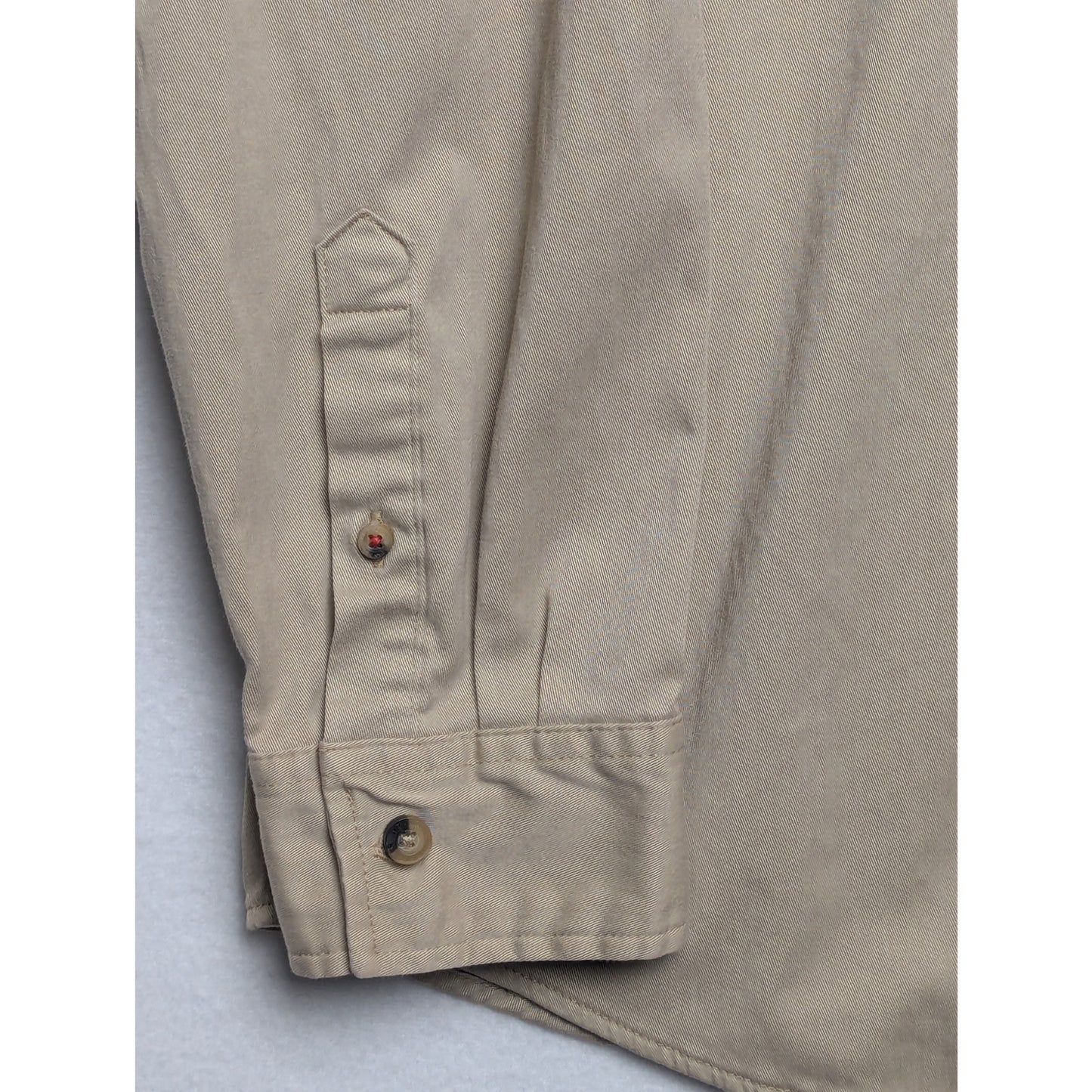 Wrangler Work Shirt Khaki Color Men's Size Large