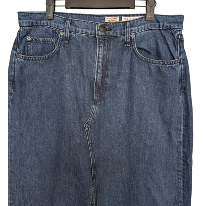 Rag and Bone Kaihara Japanese Denim Maxi Skirt Split Front 29