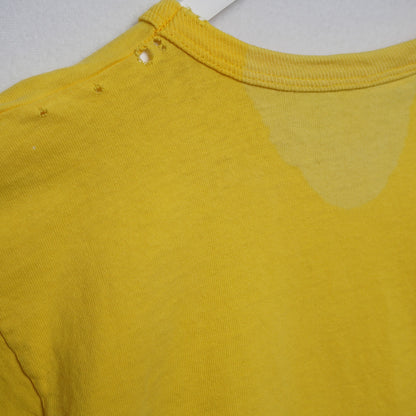 Vintage Yellow Champion Crewneck T-shirt Size L