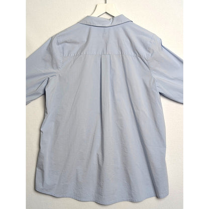 J.Jill Women's Blue Cotton Blend Button Up M