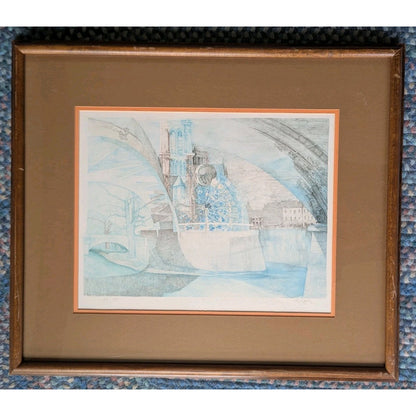Anton Krajnc Signed Numbered Lithograph 204/350 – Surreal Architectural Scene