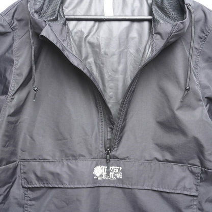 Dragon Ball Windbreaker Jacket | Anime Manga Graphic Anorak Hoodie Black Sz M